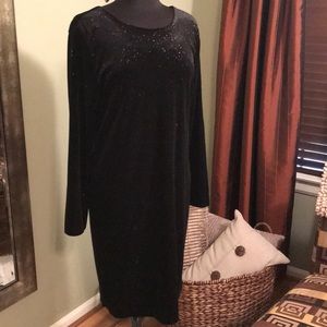 Jennifer Lopez Velvet Glitter Sheath Dress XL